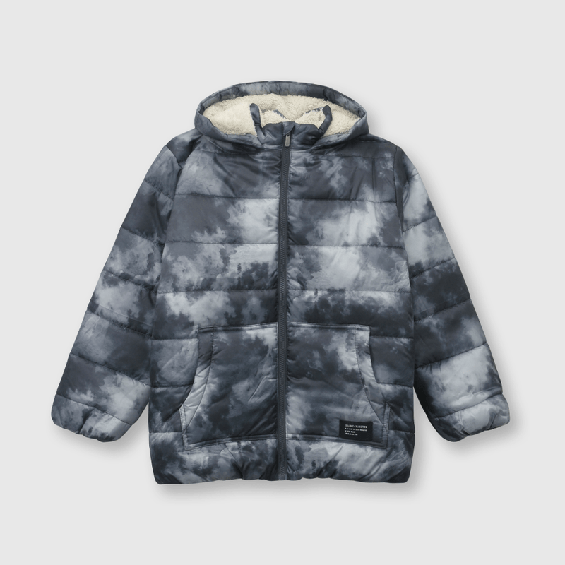 Parka de niño manchada gris (2 a 12 años)