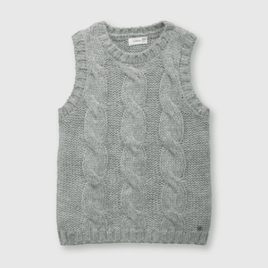 Sweater de niña sin mangas gris (2 a 12 años)