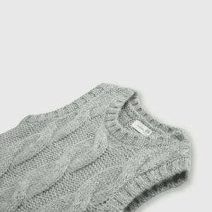 Sweater de niña sin mangas gris (2 a 12 años)