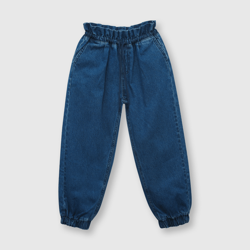 Jeans de niña jogger azul (2 a 12 años)