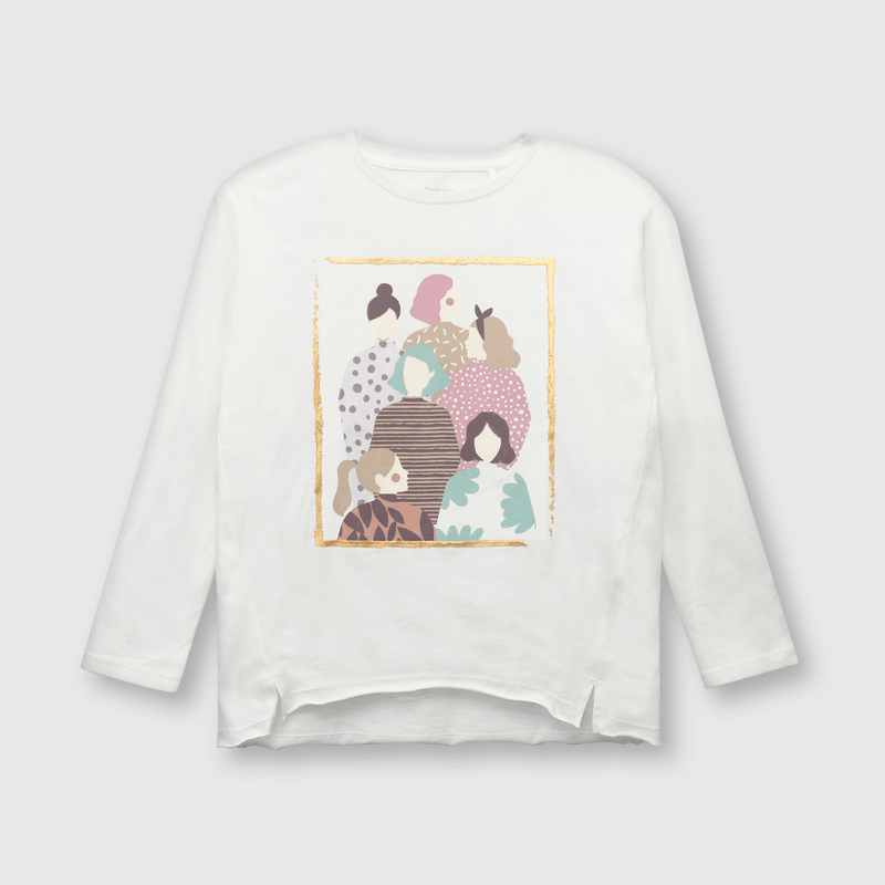 Polera de niña retrato blanco (2 a 12 años)