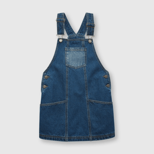 Vestido de niña jardinera azul (2 a 12 años)