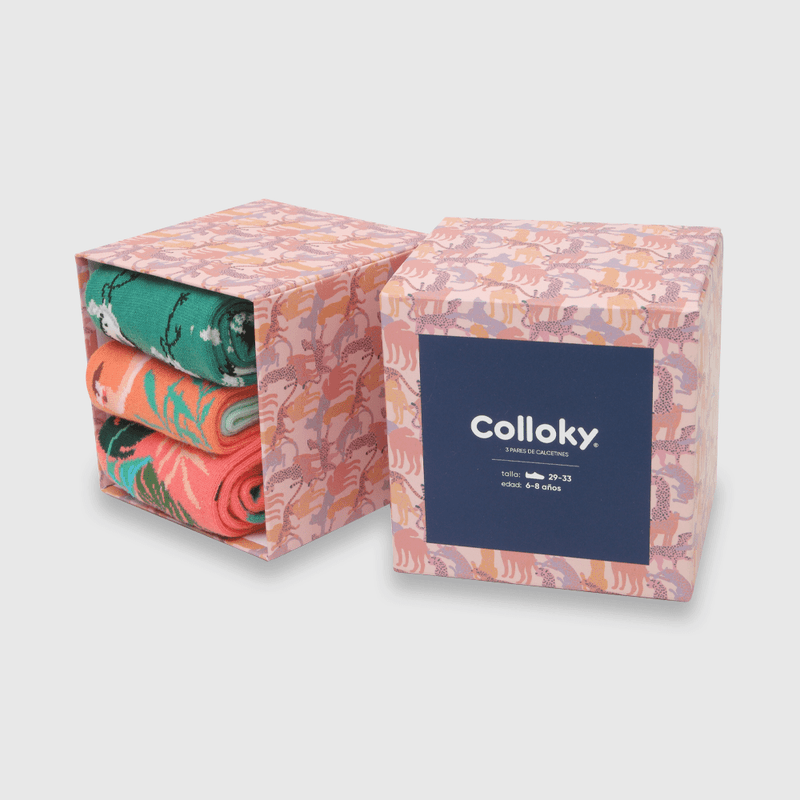 Calcetin de niña 3 pack caja orange / naranjo (29-31 calzado)
