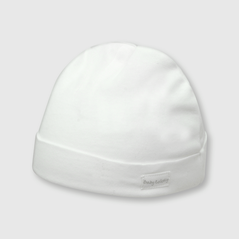 Gorro de bebé unisex de algodón 3 pack blanco / white (talla única)