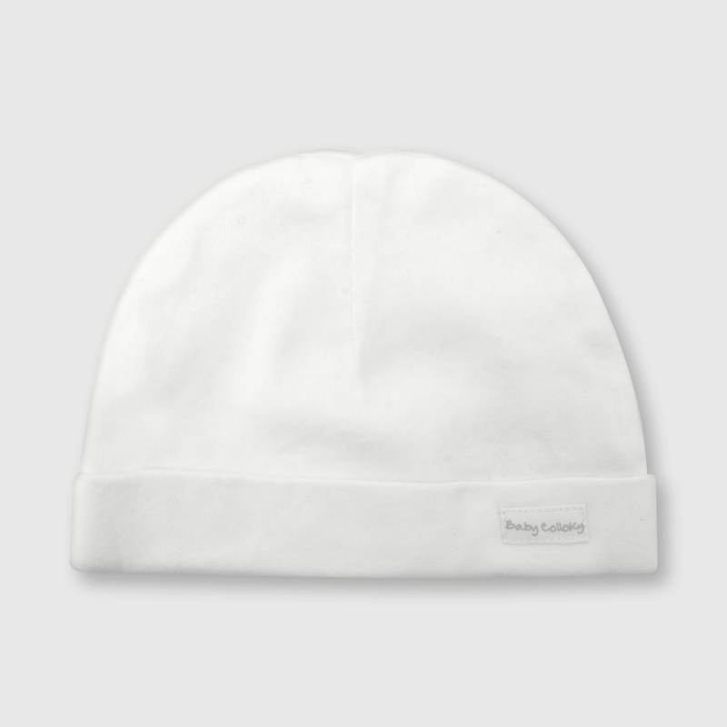 Gorro de bebé unisex de algodón 3 pack blanco / white (talla única)