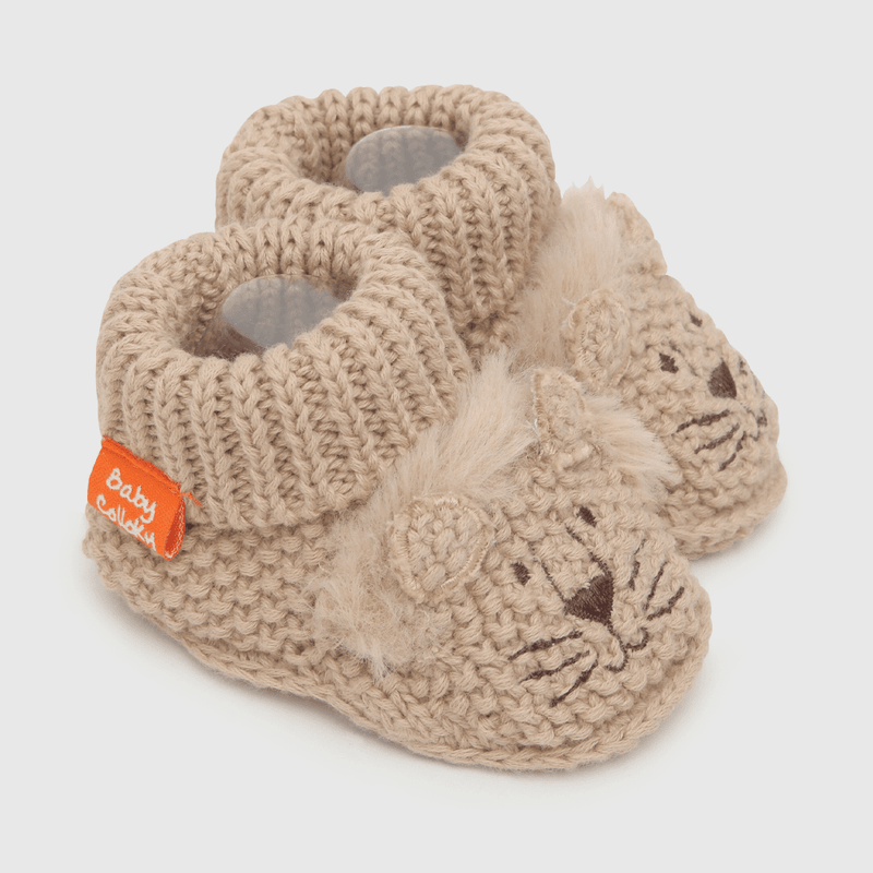 Pantufla de bebé niño beige (talla única)