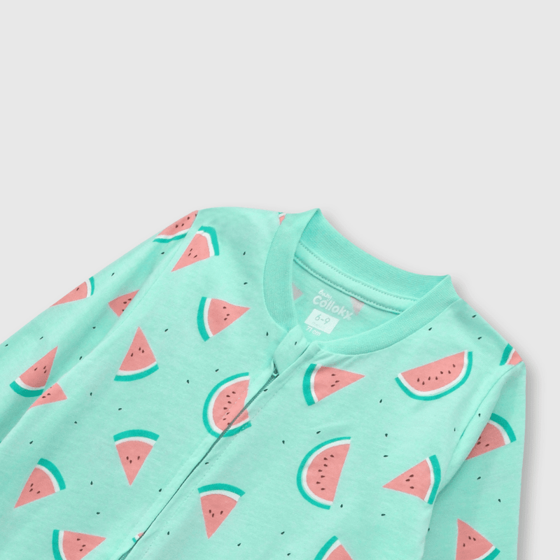 Pijama de bebé niña entero aqua (0 a 24 meses)