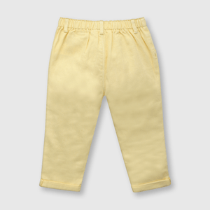 Pantalón de bebé niña gabardina amarillo / yellow (3 a 36 meses)