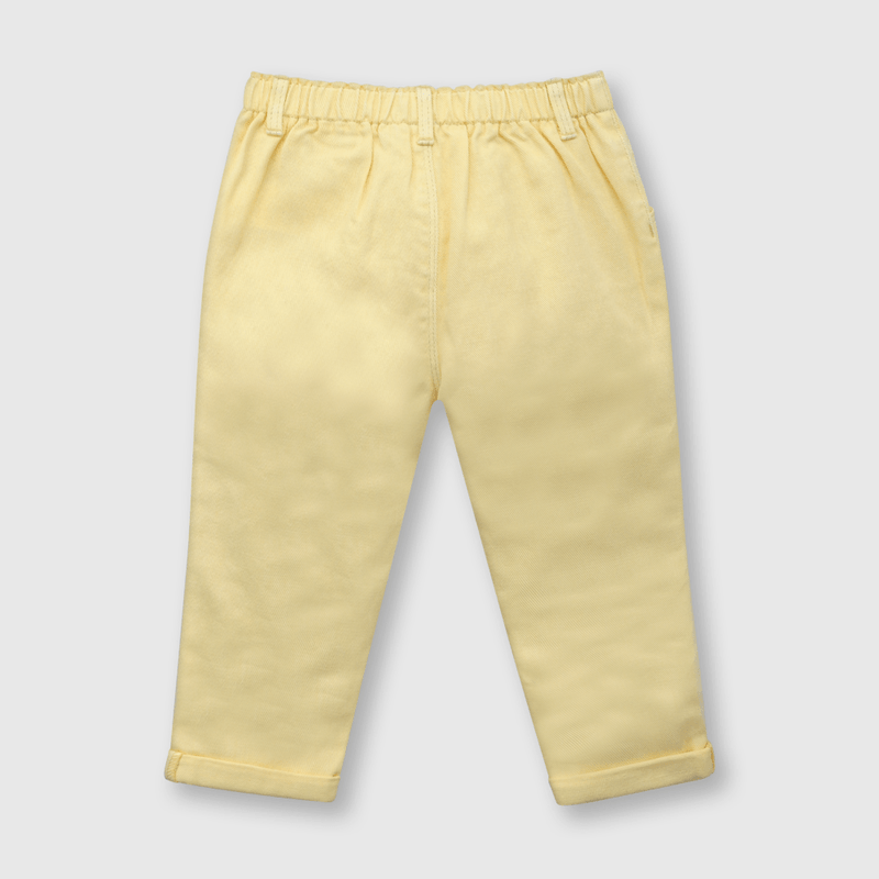 Pantalón de bebé niña gabardina amarillo / yellow (3 a 36 meses)
