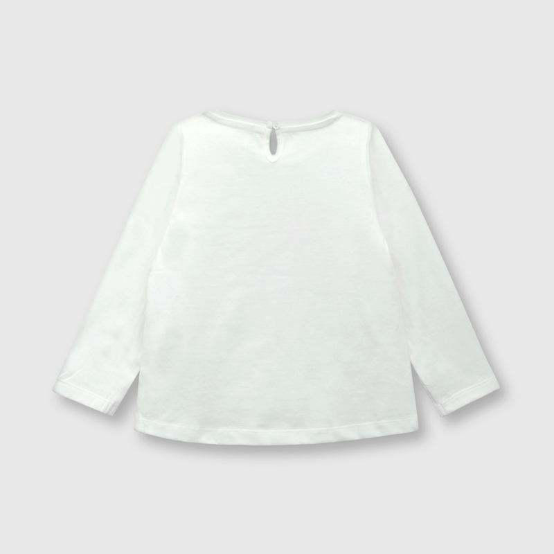Polera de bebé niña helado off white (3 a 36 meses)