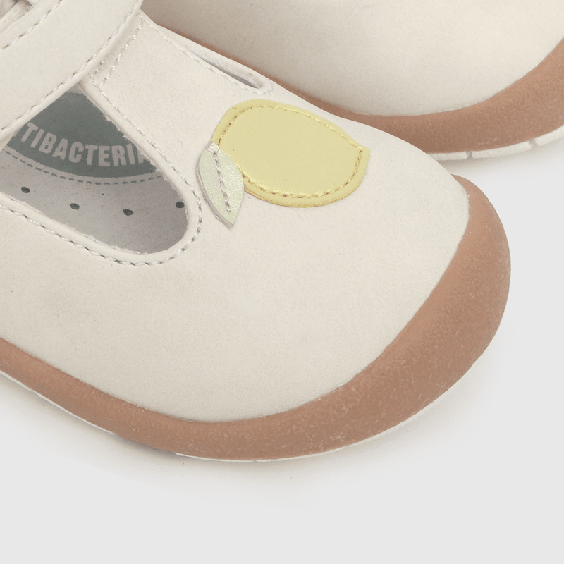 Reina de bebé niña limón off white (18 a 21)