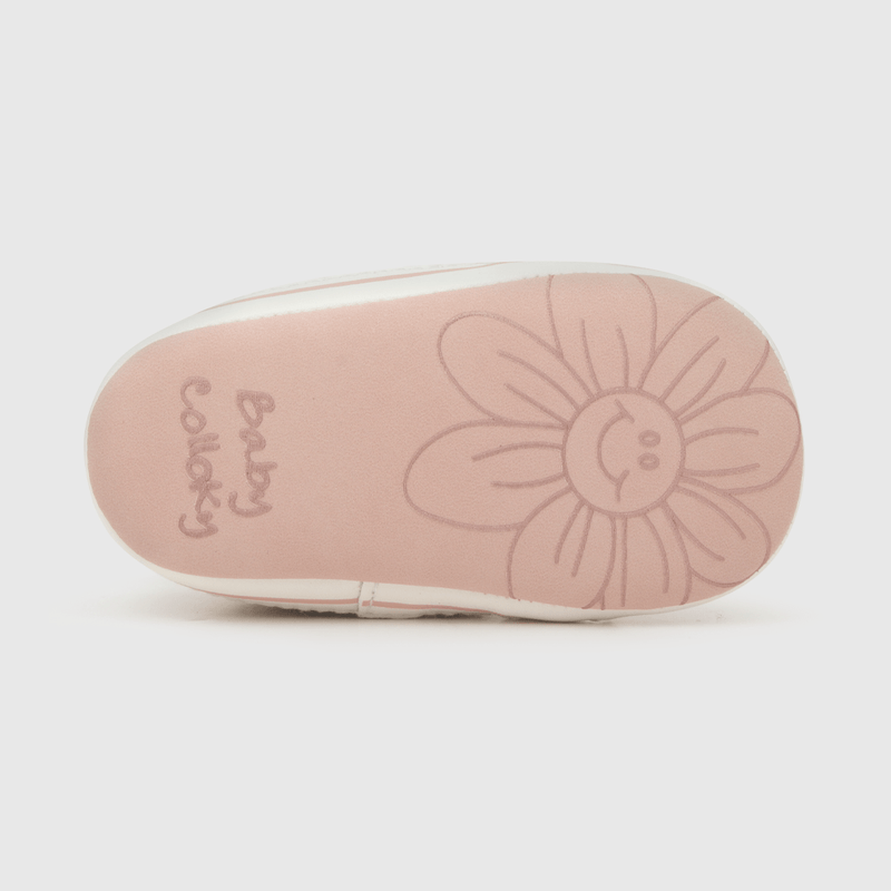 Zapatilla de bebé niña estampada flores light pink (14 a 18)
