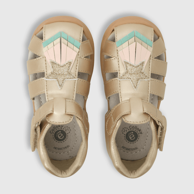 Sandalia de bebe niña estrellas light beige (18 a 21)