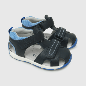 Sandalia de bebé niño doble ajuste azul / blue (18 a 21)