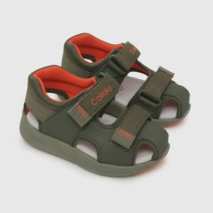Sandalia de bebé niño doble ajuste moss green (18 a 21)