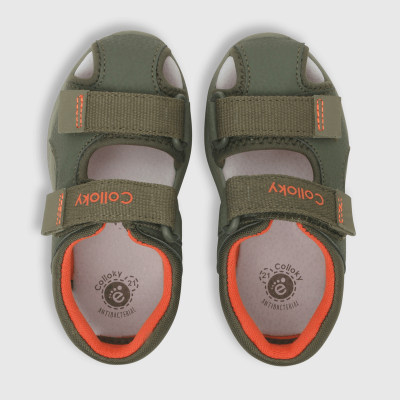 Sandalia de bebé niño doble ajuste moss green (18 a 21)