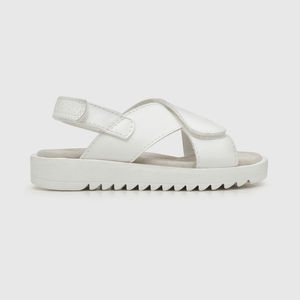 Sandalia de niña doble ajuste blanco / white (21 a 27)