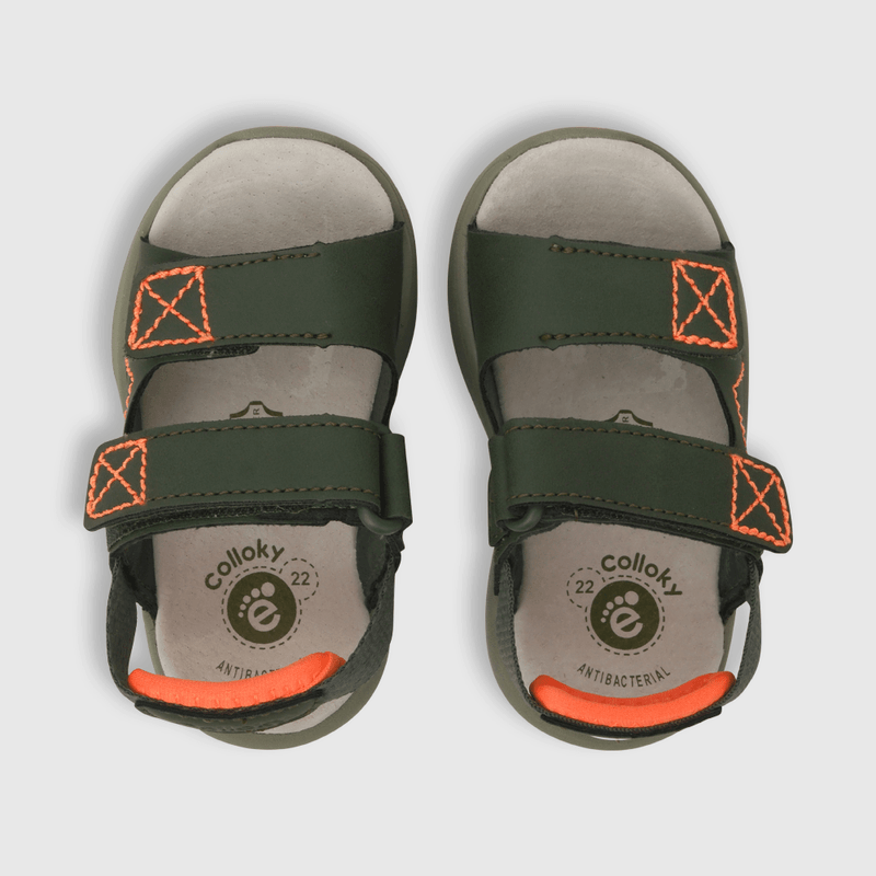 Sandalia de niño doble ajuste moss green (21 a 27)