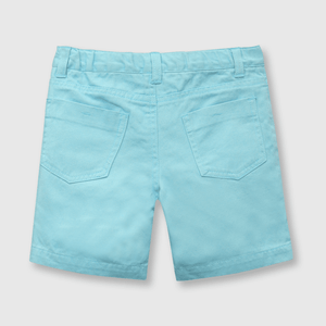 Bermuda de bebé niño gabardina celeste (3 a 36 meses)