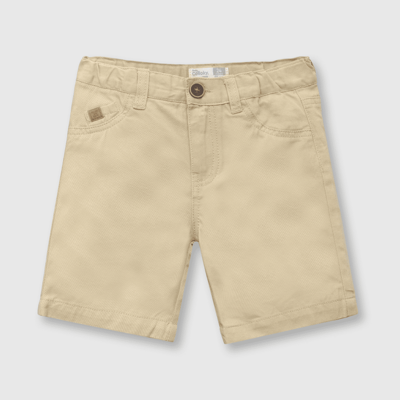 Bermuda de bebé niño gabardina khaki (3 a 36 meses)