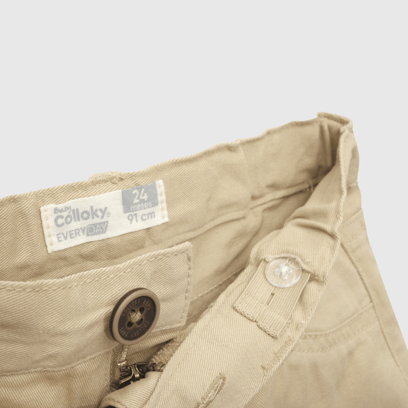 Bermuda de bebé niño gabardina khaki (3 a 36 meses)