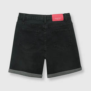 Bermuda de niño elasticado negro / black (2 a 12 años)