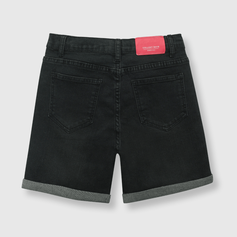 Bermuda de niño elasticado negro / black (2 a 12 años)