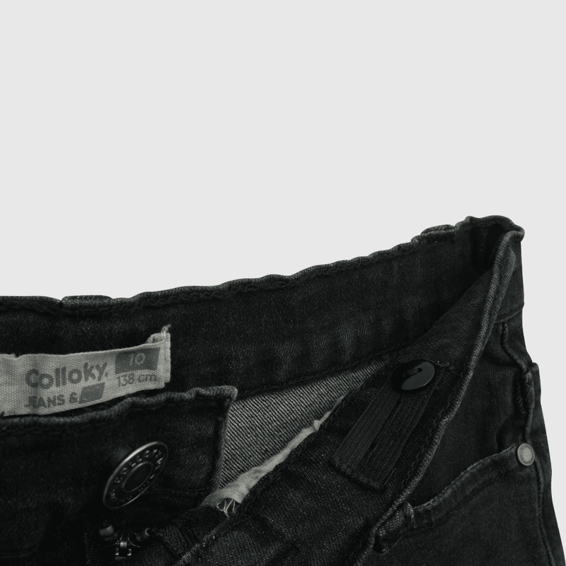 Bermuda de niño elasticado negro / black (2 a 12 años)