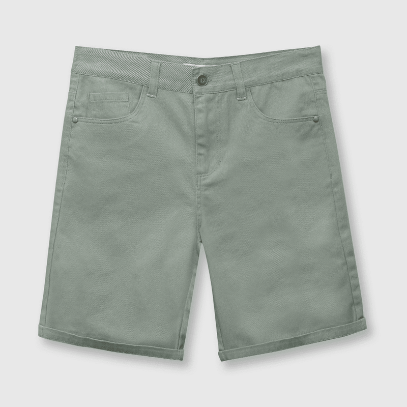 Bermuda de niño gabardina oliva (2 a 12 años)