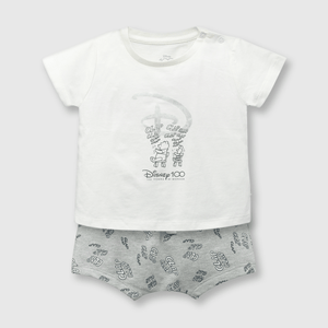 Conjunto de bebé unisex disney 100 off white (0 a 9 meses)
