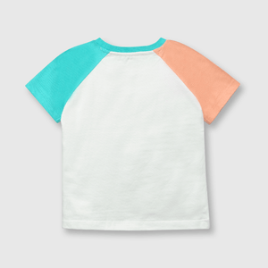 Polera de bebé niña bloques salmon (3 a 36 meses)