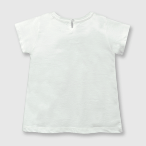 Polera de bebé niña corazon off white (3 a 36 meses)
