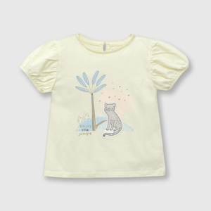 Polera de bebé niña guepardo amarillo / yellow (3 a 36 meses)
