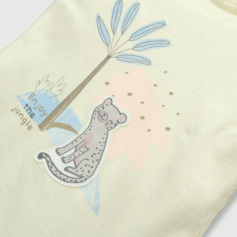 Polera de bebé niña guepardo amarillo / yellow (3 a 36 meses)