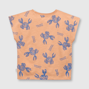 Polera de bebé niño jaibas salmon (3 a 36 meses)