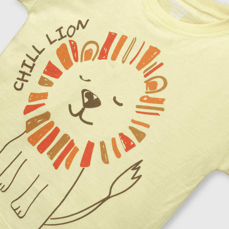 Polera de bebe niño león amarillo / yellow (3 a 36 meses)