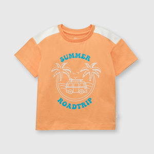 Polera de bebé niño tropical light orange (3 a 36 meses)