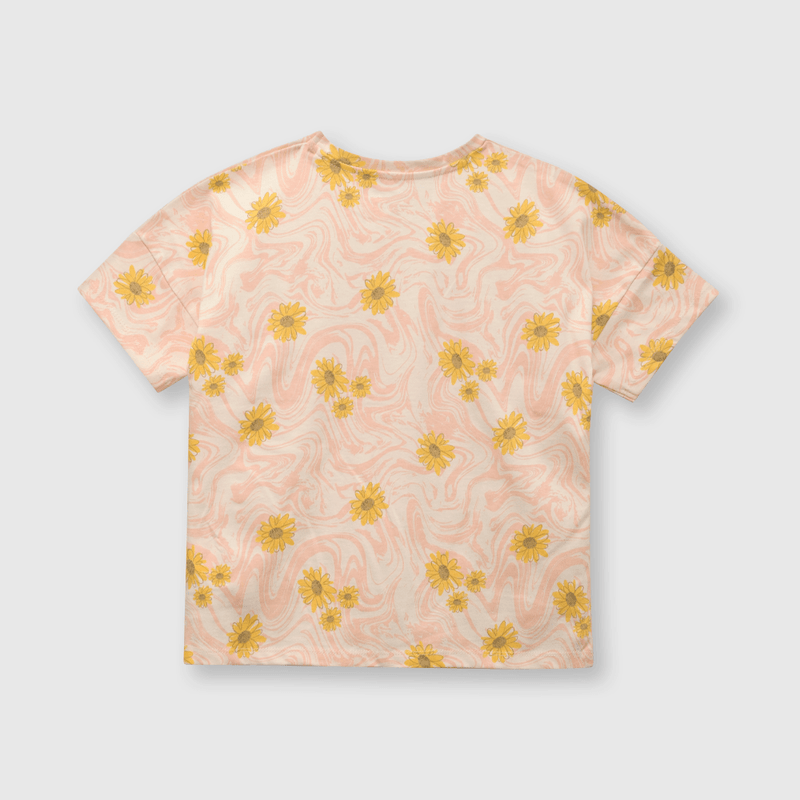 Polera de niña flores rose (2 a 12 años)