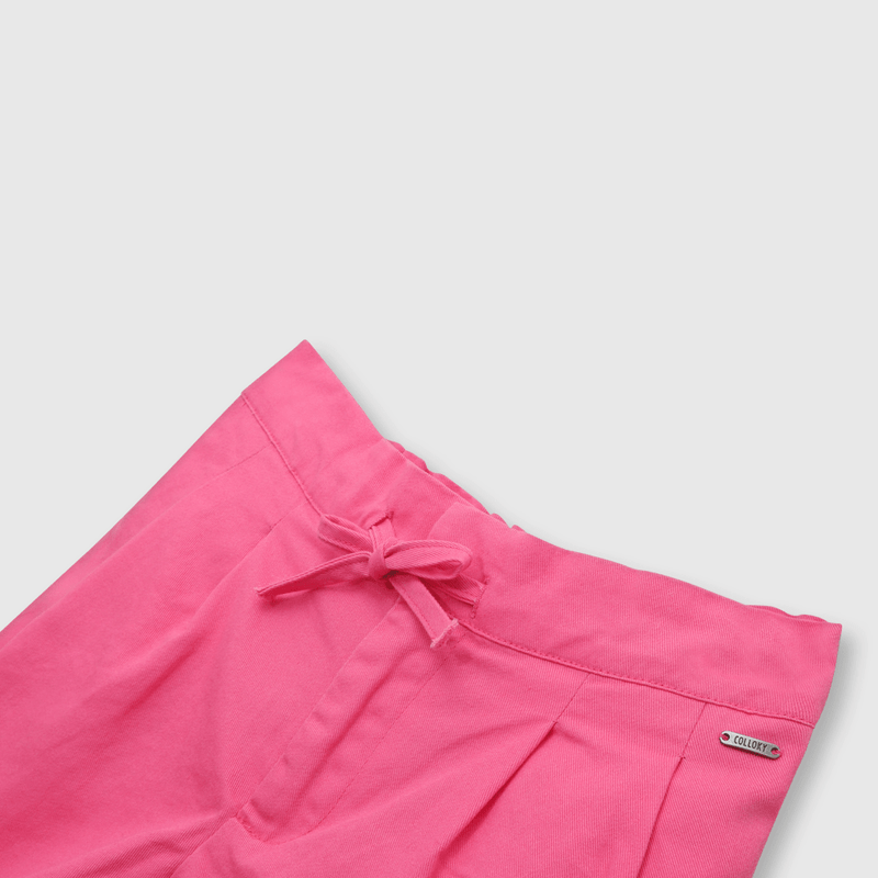 Short de niña gabardina magenta (2 a 12 años)