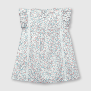 Vestido de bebe niña flores blanco / white (3 a 36 meses)