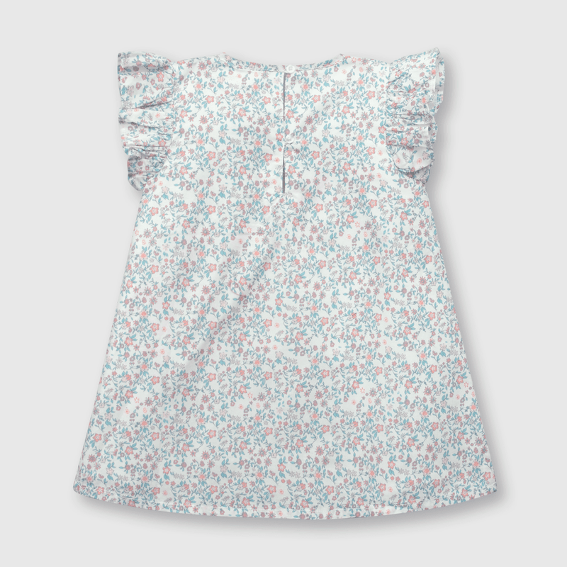 Vestido de bebe niña flores blanco / white (3 a 36 meses)