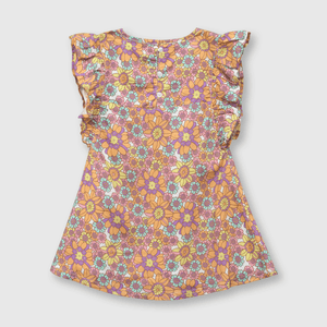 Vestido de bebe niña flores damasco (3 a 36 meses)
