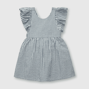 Vestido de bebé niña listado denim (3 a 36 meses)