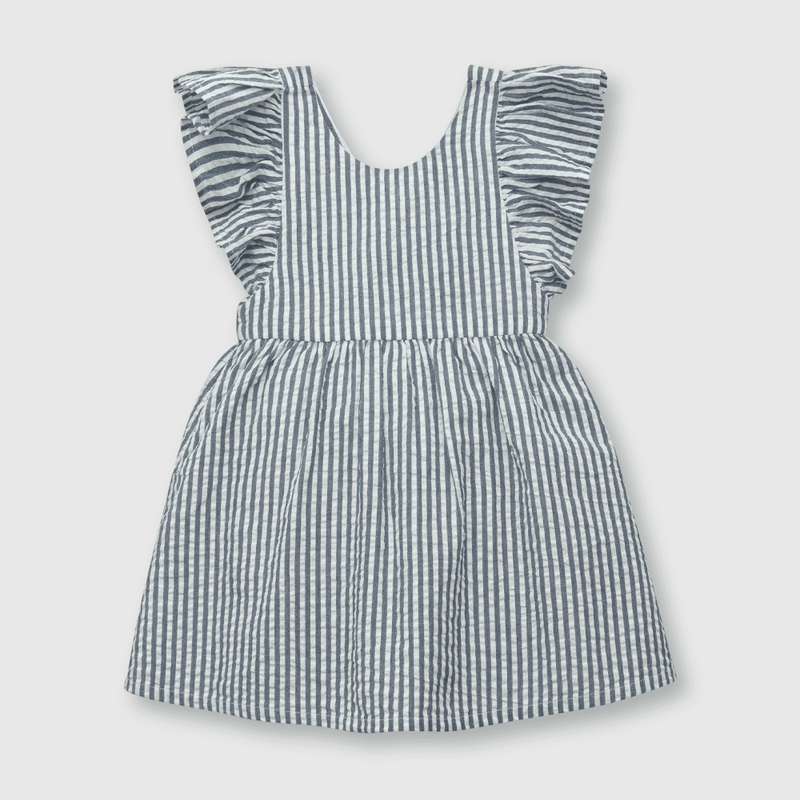 Vestido de bebé niña listado denim (3 a 36 meses)
