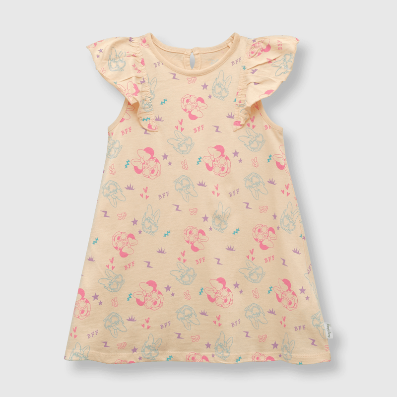 Vestido de bebé niña minnie damasco (3 a 36 meses)