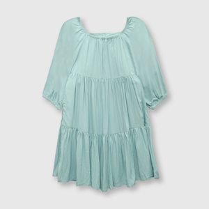 Vestido de niña amplio aqua (2 a 12 años)