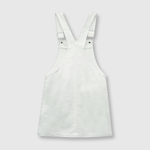 Vestido de niña jardinera off white (2 a 12 años)