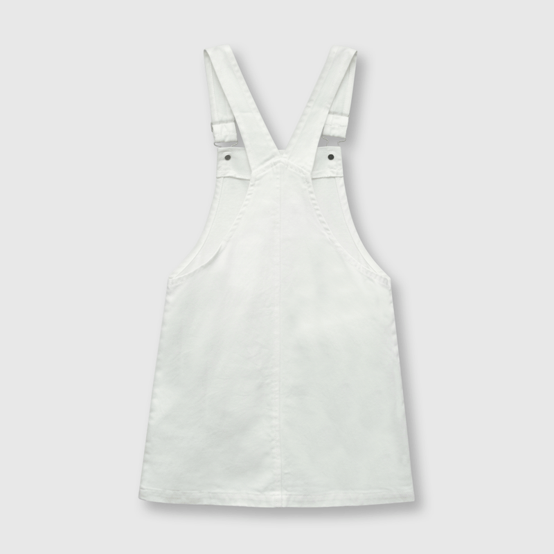 Vestido de niña jardinera off white (2 a 12 años)