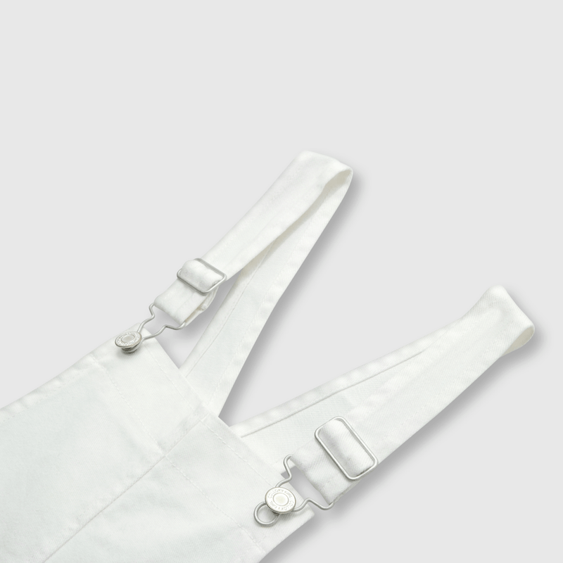 Vestido de niña jardinera off white (2 a 12 años)