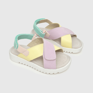 Sandalia de niña doble ajuste amarillo / yellow (21 a 27)